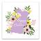 Happy Easter Floral Bunny 16" x 16" Canvas Wall Art